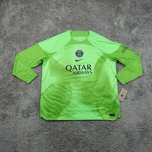 Paris Saint Germain Jersey Mens 2XL Green Nike Long Sleeve Goalkeeper PSG NWT